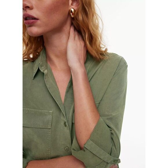 ARITZIA BABATON Utility Poplin Shirt, Size XS - Picture 10 of 13